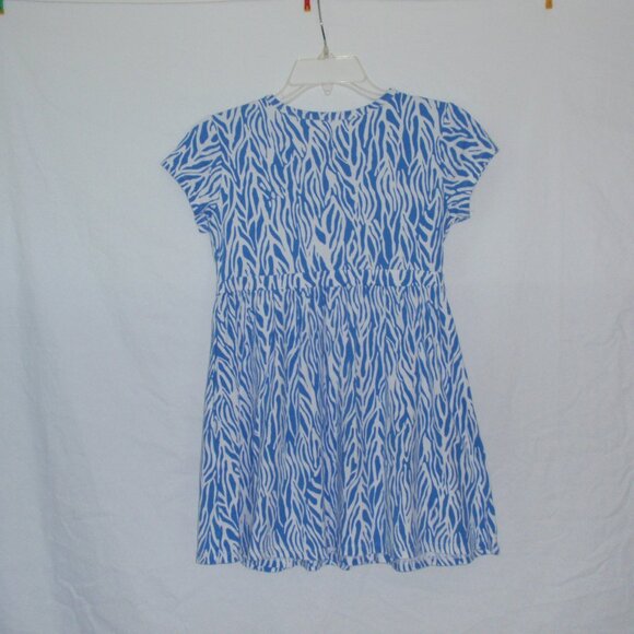 Diane Von Furstenberg Size L 10 12 Blue Sea Twig Knee Length Faux Wrap Dress - Picture 7 of 10